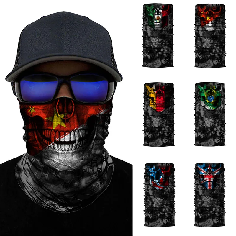 

2020 Fashion Party Reusable Protective Printing 3D Skull Mask Anti Dust Face Mask Windproof Mouth-muffle Bacteria Proof Flu Mask