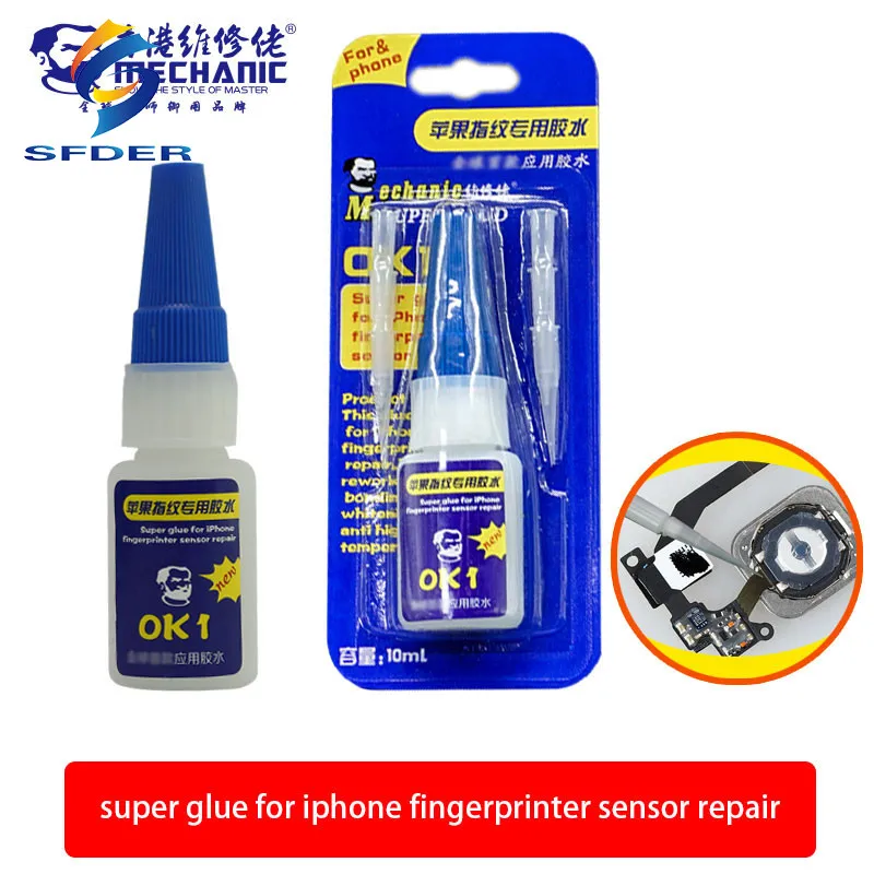 

MECHANIC OK1 Mobile Phone Rework Button Major Glue For IPhone 7 7P 8 8P 8 Plus X Fingerprint Maintenance Glue Repair Tools 10ML