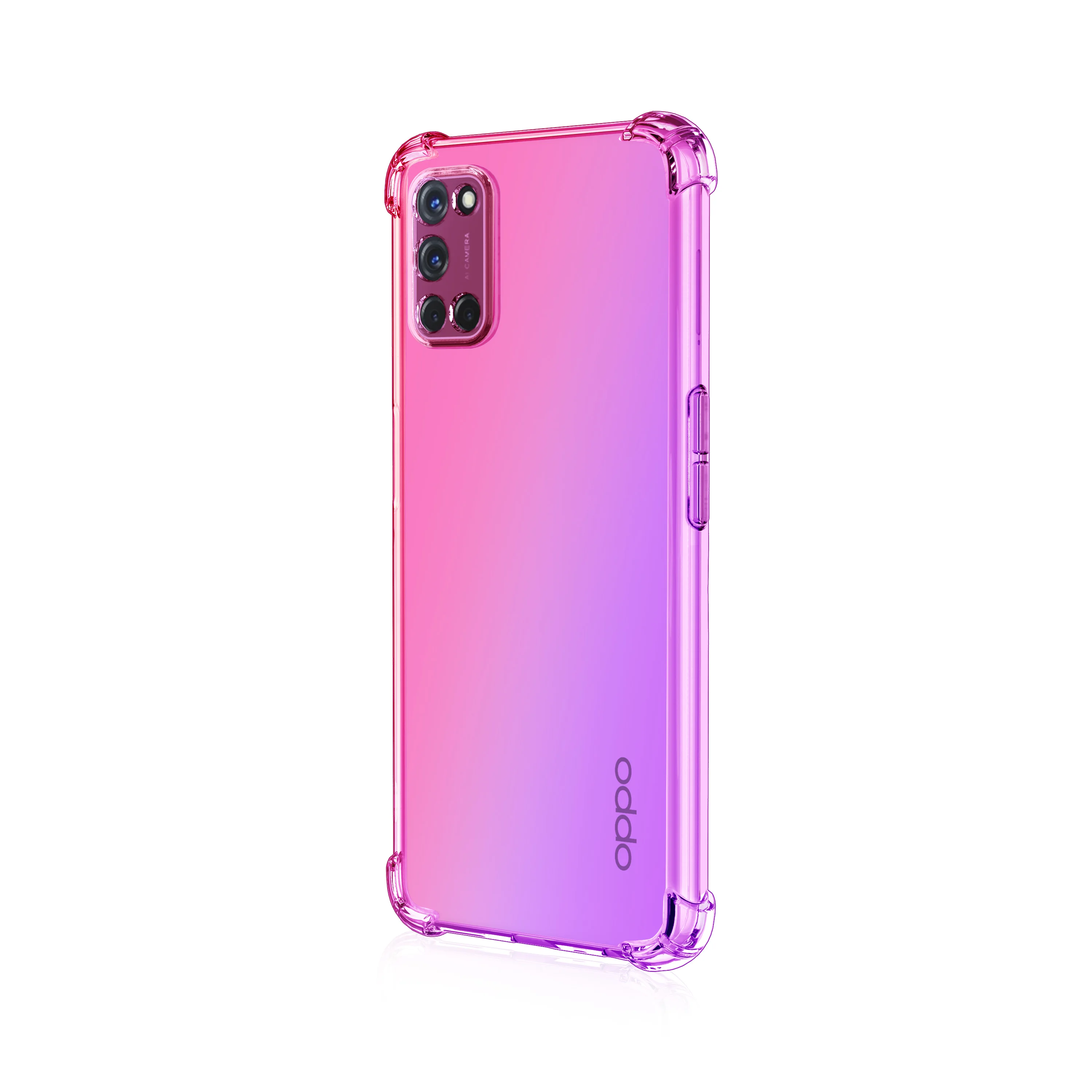 Противоударный чехол для OPPO Find X2 Pro Lite A72 A52 A12 A92S A31 F15 Цветной силиконовый Reno 3 A5 A9 2020