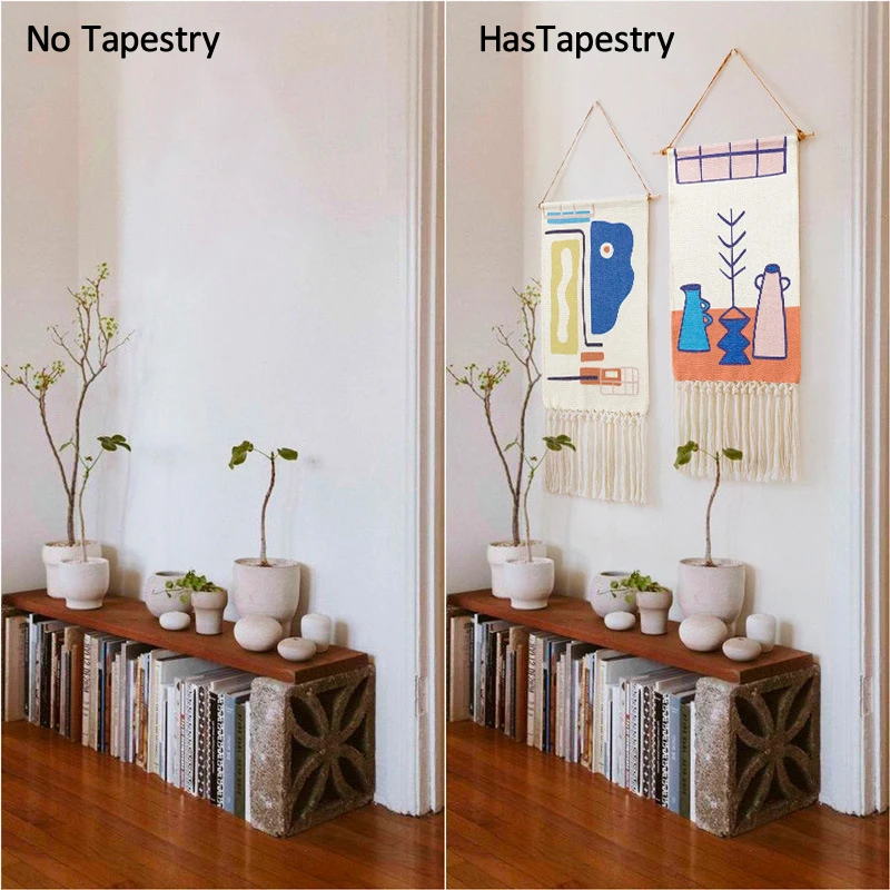 Скандинавский Плетеный вручную гобелен с кисточками для дома подвесной холст