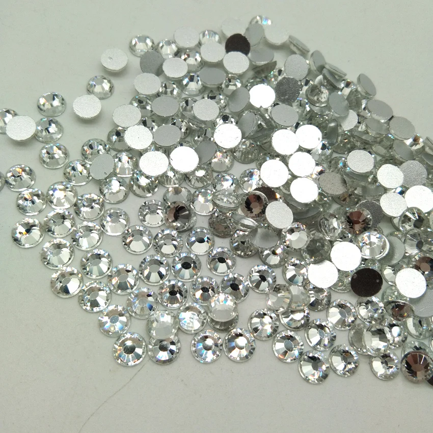 Стразы для дизайна ногтей кристально прозрачные стразы с плоской задней