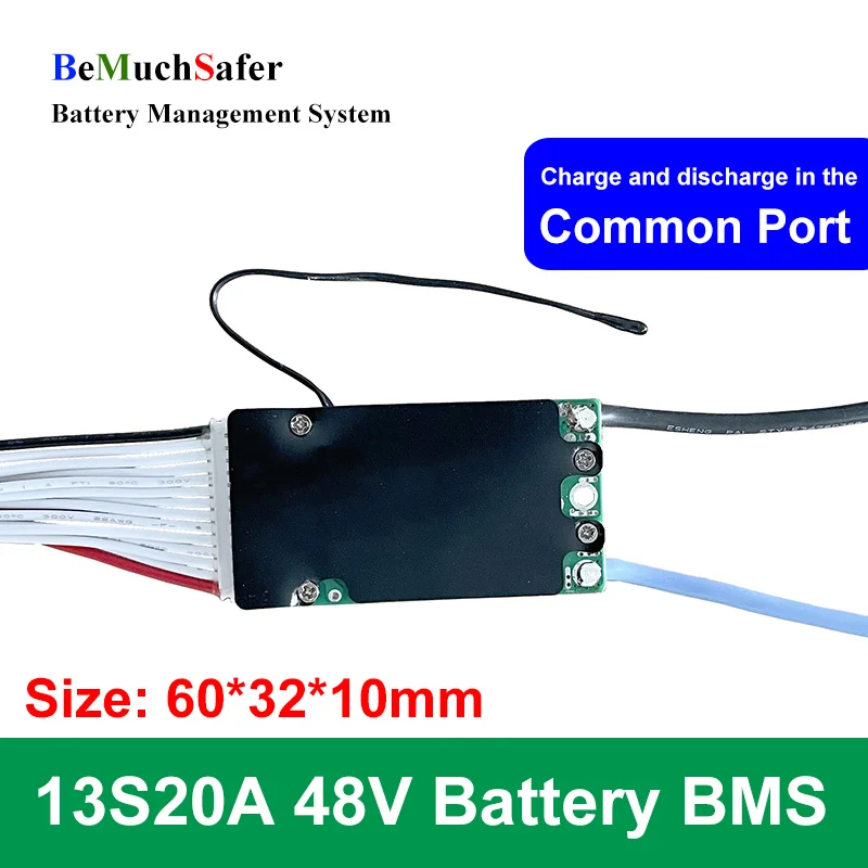 BeMuchSafer 7S 10S 12S 13S 20A 15A Battery BMS Common Port 7S20A 10S20A 12S20A 13S20A 24V 36V 43.2V 48V Compact Size for DIY | Электроника