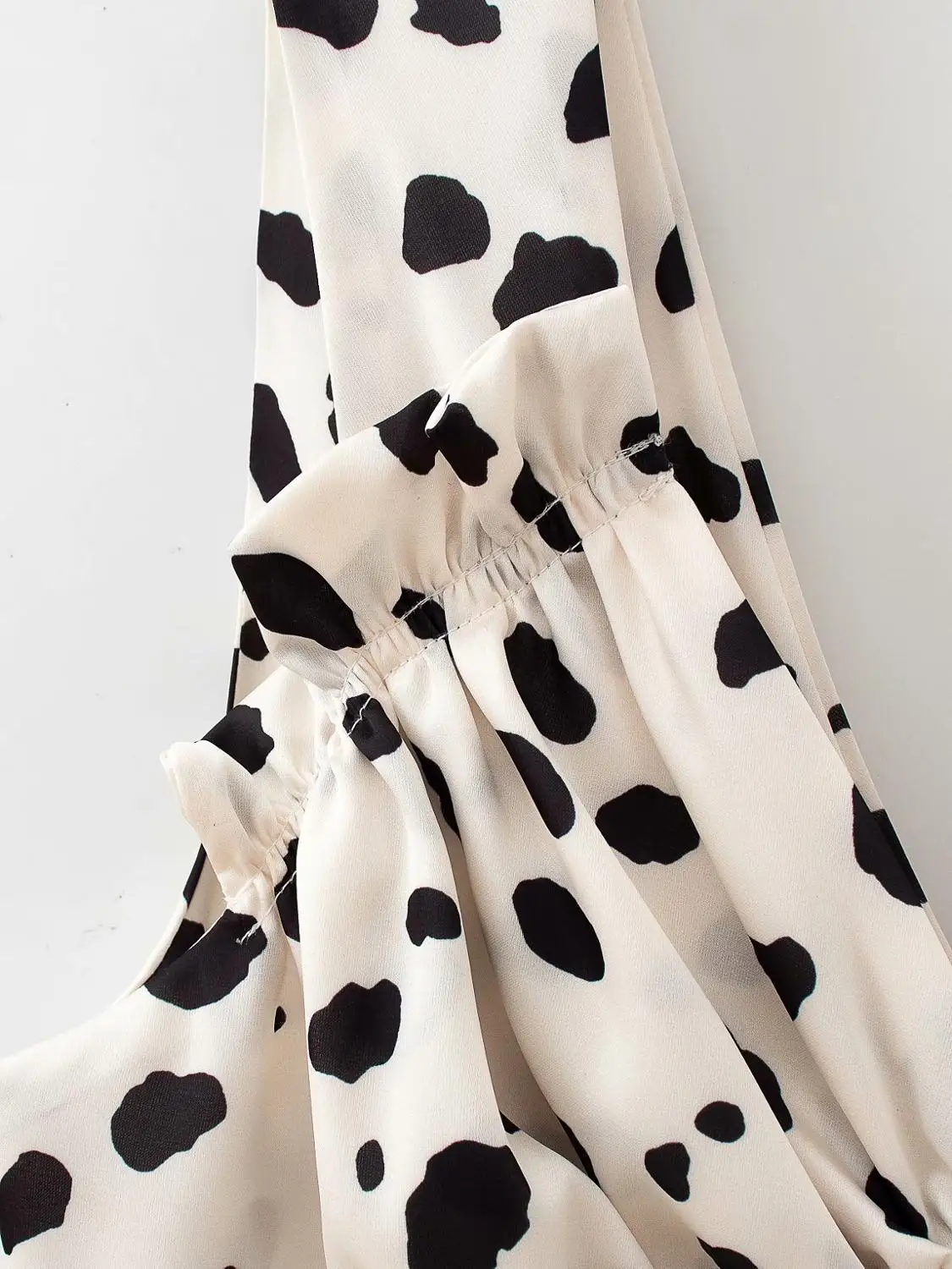 Женское платье с леопардовым принтом облегающее Плиссированное мини глубоким v