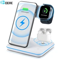 Wireless Charger Stand 15W Fast Charging Dock Station for AirPods Pro Apple Watch iPhone