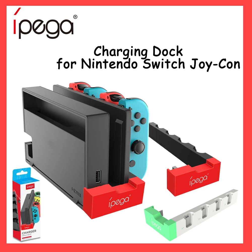 

iPega PG-9186 Charging Dock Stand Station Holder Game Controller Charger for Nintendo Switch Joy-Con Game Console with Indicator