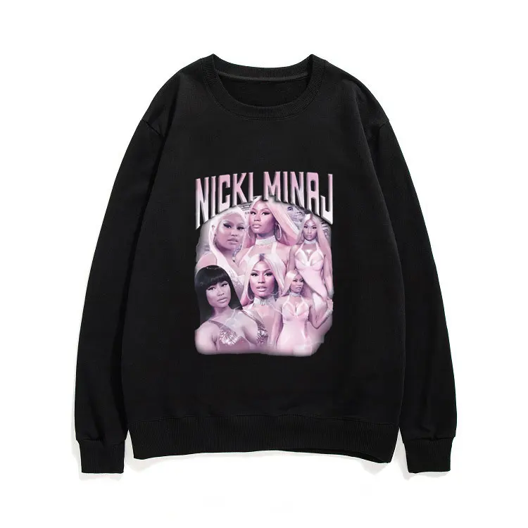 Свитшот Nicki Minaj в стиле 90-х с графическим принтом женский свободный пуловер новые