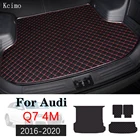 Кожаный коврик для багажника автомобиля, подкладка, коврик для груза, коврик для Audi Q7 4M 2015 2016 2017 2018 2019 2020, коврик для багажника, задние подкладки для груза