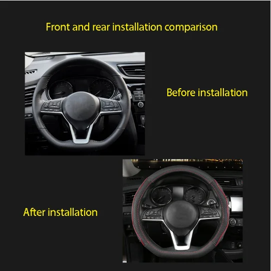 Чехол для руля первый слой кожа ручная швейная ручка Nissan X trail T32 2017