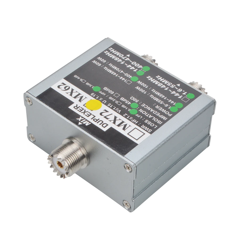 

HF Walkie Talkie Ham VHF UHF Tri-band Amateur two way Radio Antenna combiner MX62 50 ohm 60-100W Linear Antenna Duplexer SO239