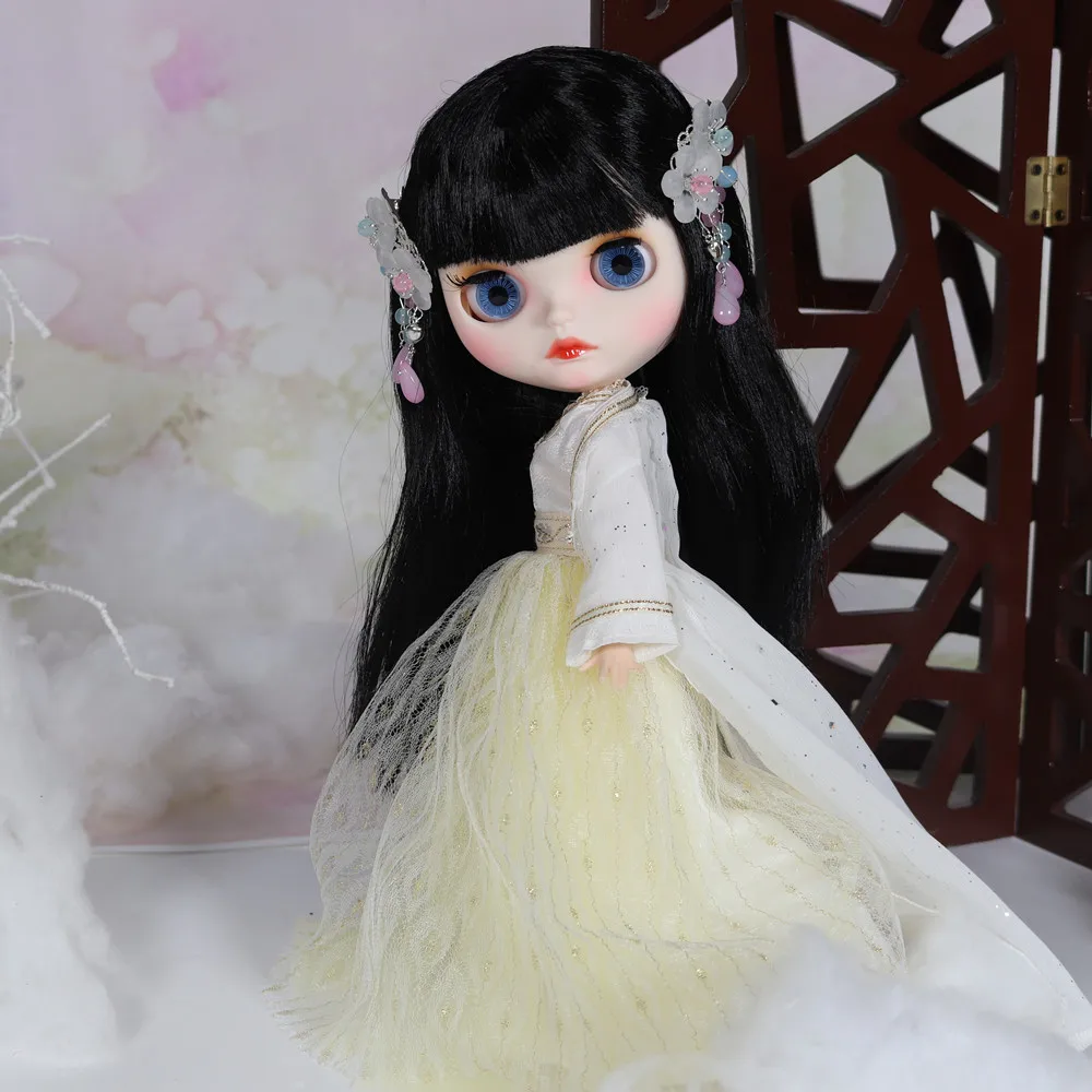 Кукла Blyth ICY DBS с одеждой обувью и исчезающим Ротом резными губами матовым лицом
