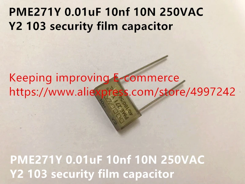 Оригинальный новый 100% PME271Y 0 01 мкФ 10nf 10N 250VAC Y2 103 безопасности самый популярный