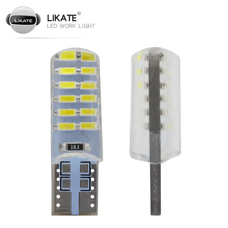 

LKT Automobile LED Lamp T10 3014 24smd Silicone Crystal Lamp LED Width Lamp License Plate Lamp 24 Lamp