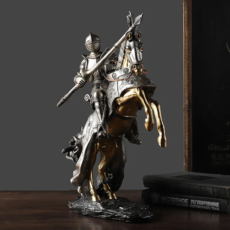 Старинного европейского стиля под римские Cataphract статуя солдата в винтажном