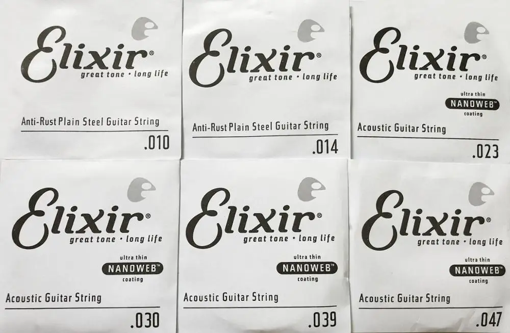Акустические гитарные струны Elixir 11002 с нанопокрытием 80/20 бронзовые из