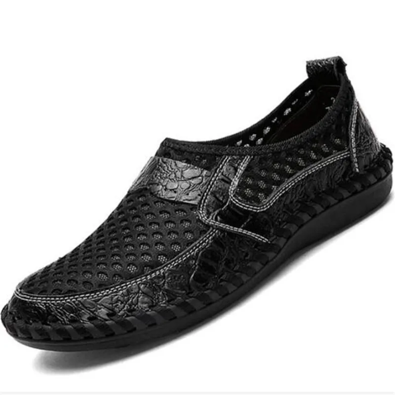 

New men's shoes comfortable soft bottom soft driving shoes lazy sneakers mesh breathable peas shoes large size 38-46