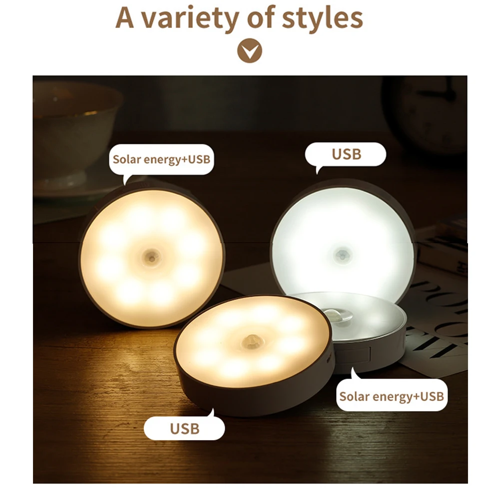 Smart LED White/Warm Night Lights Motion Sensor Wardrobe Lamp Home Bedroom Closet Kitchen Cabinet Staircase Closet Lighting