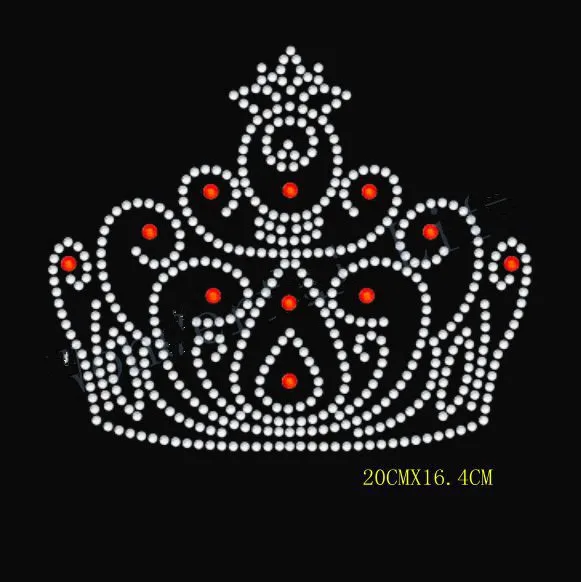 

Crown strass on appliques design stone hot fix rhinestone motif iron on crystal transfer patches for shirt