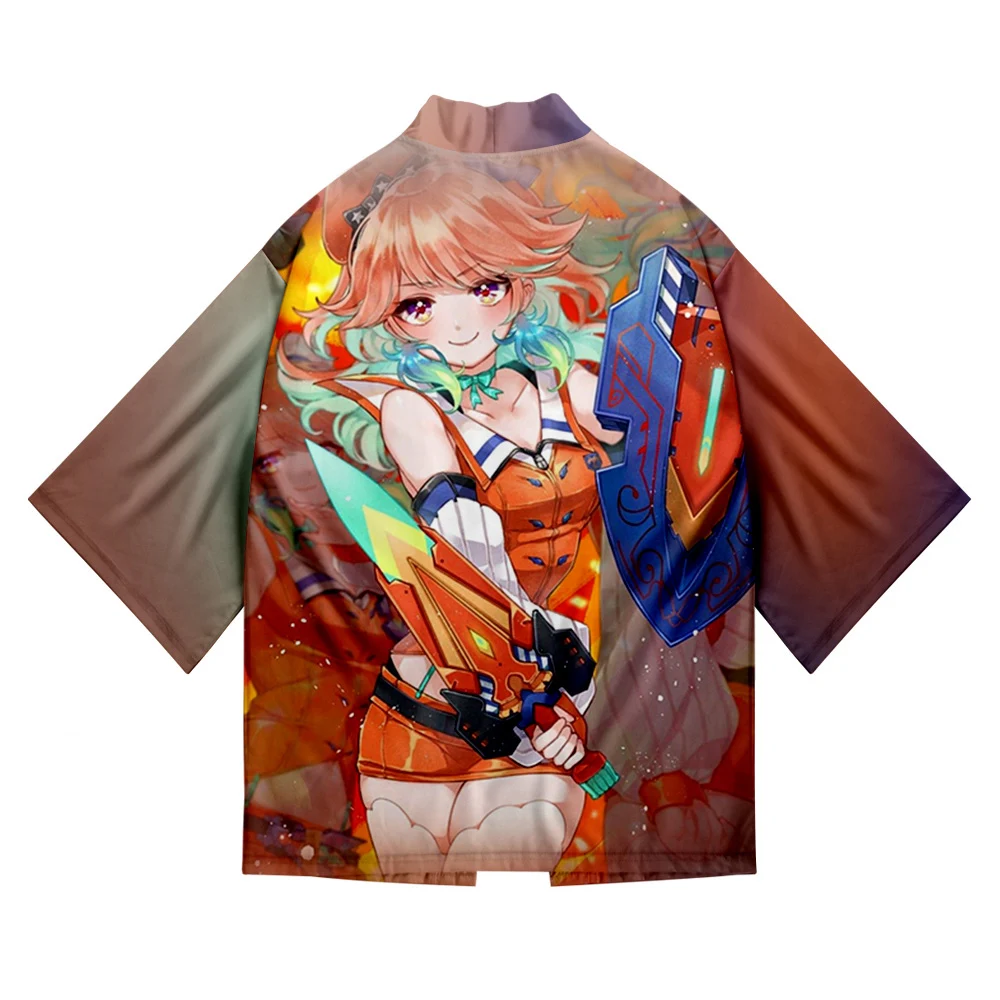 

Кимоно Takanashi Kiara, модное кимоно с коротким рукавом и 3D принтом, Пляжная рубашка, новая одежда для косплея, мужское кимоно, Пляжная рубашка