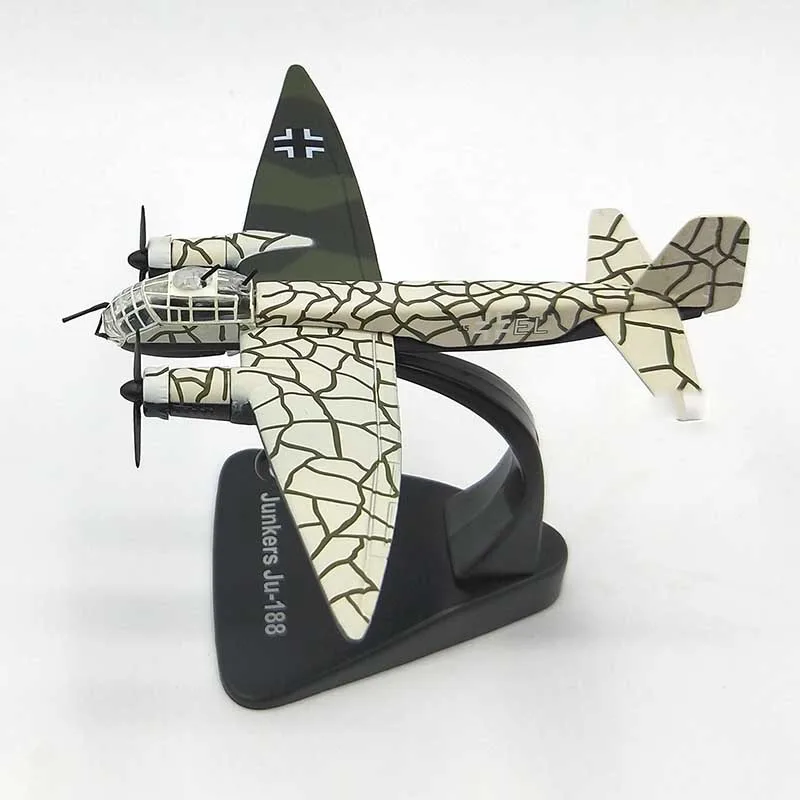 

1/144 WWII JUNKERS JU188 Germany Army Bomber Diecast Metal Military Plane Aircraft Airplane Model Toy for Collection Souvenir