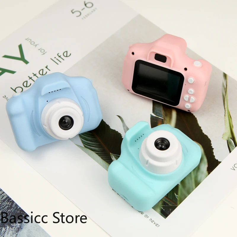 

Hot Kids HD Digital Camera Kids Shockproof Camera Silicone Soft Cover Photography Mini SLR High Quality HD Cartoon Camera