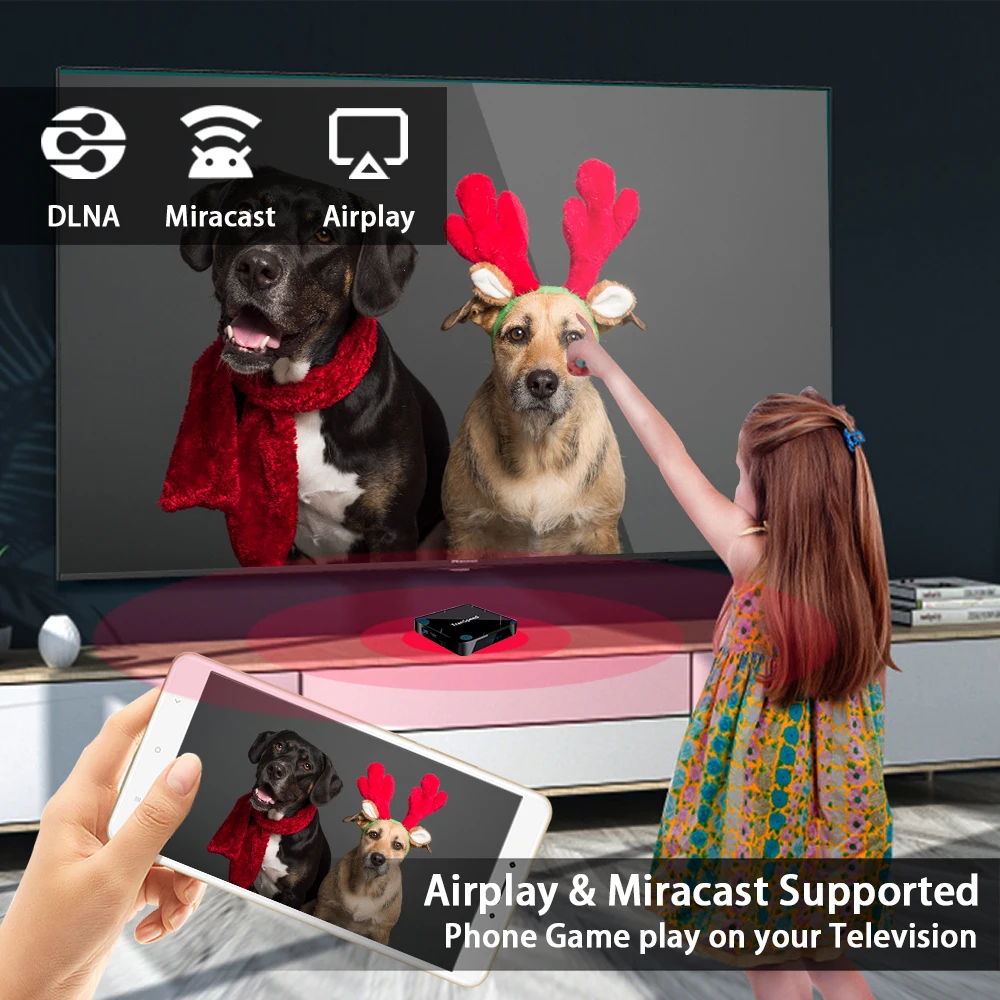 ТВ приставка X3 Plus 9 0 Android 2G 4G 32G 64G 128G 4K Youtude Netflix телеприставка светильник 1000M Wifi Amlogic