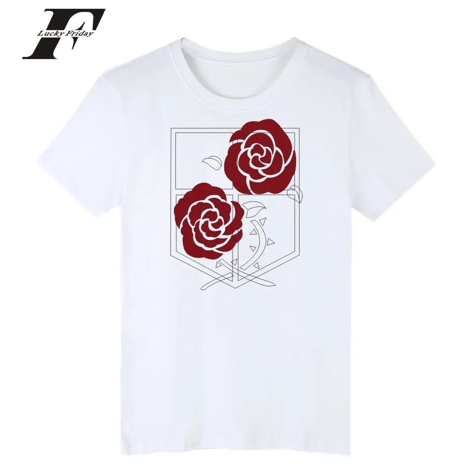 

LUCKYFRIDAYF Attack On Titan anime t-shirts printed hip hop couple men women t shirts casual tops tee shirt short sleeve t-shirt