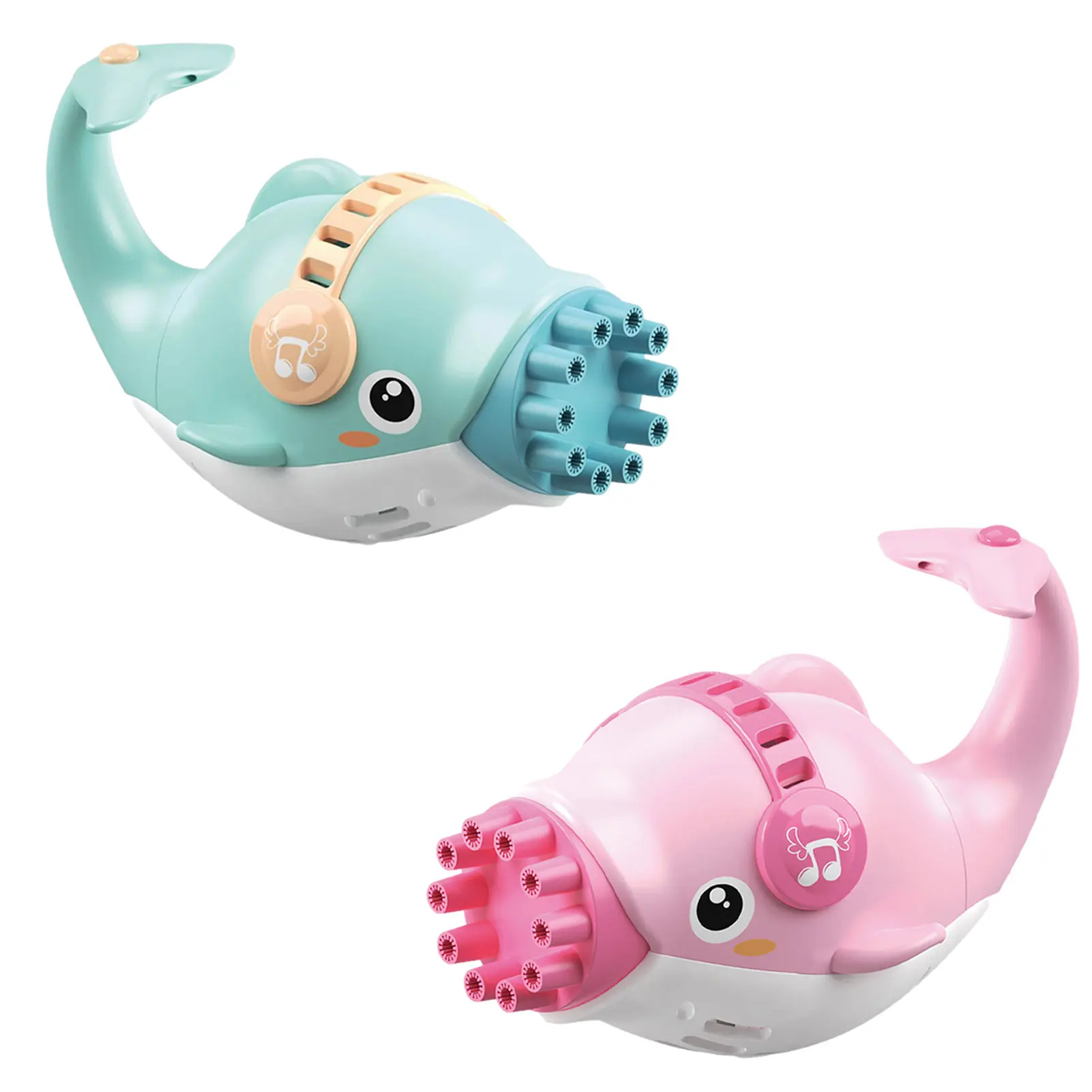 

Kawaii Gatling Bubble Machine Summer Soap Bubbles Automatic Bubble Make Blower With Cold Fan Mode 10 Holes Bubble Gun Toy