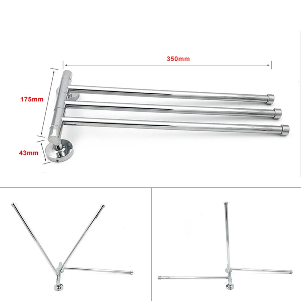 

Towel Radiator Rack Towel Holder Bathroom Shelves Rotating Hanger Wall Mounted Swivel Rack Bathroom Accessories