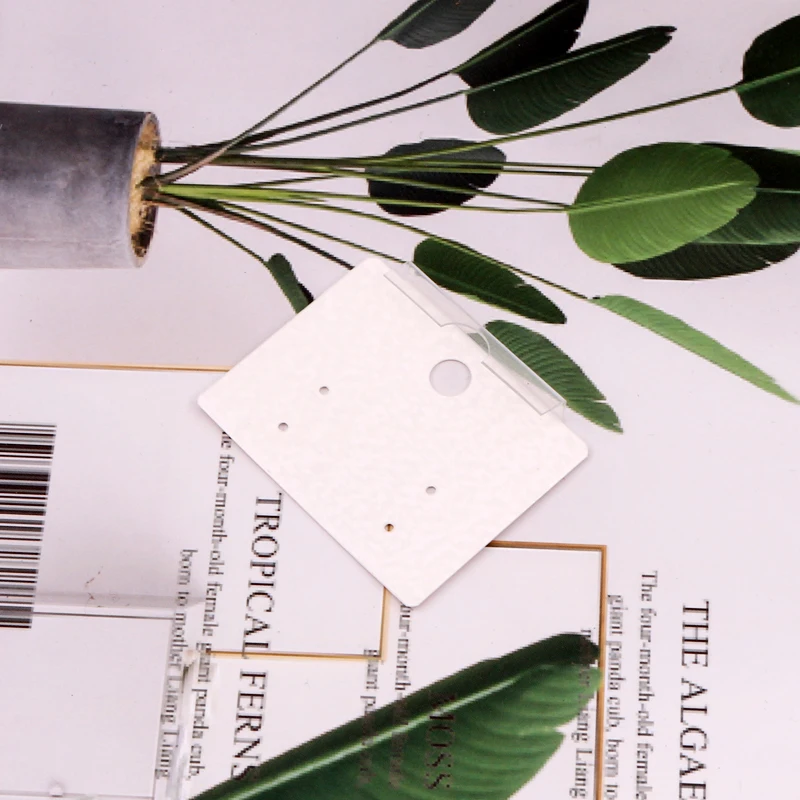 Новая пластиковая Сережка орнамент картонная упаковка 100 шт 5x3 см ПВХ стикер для