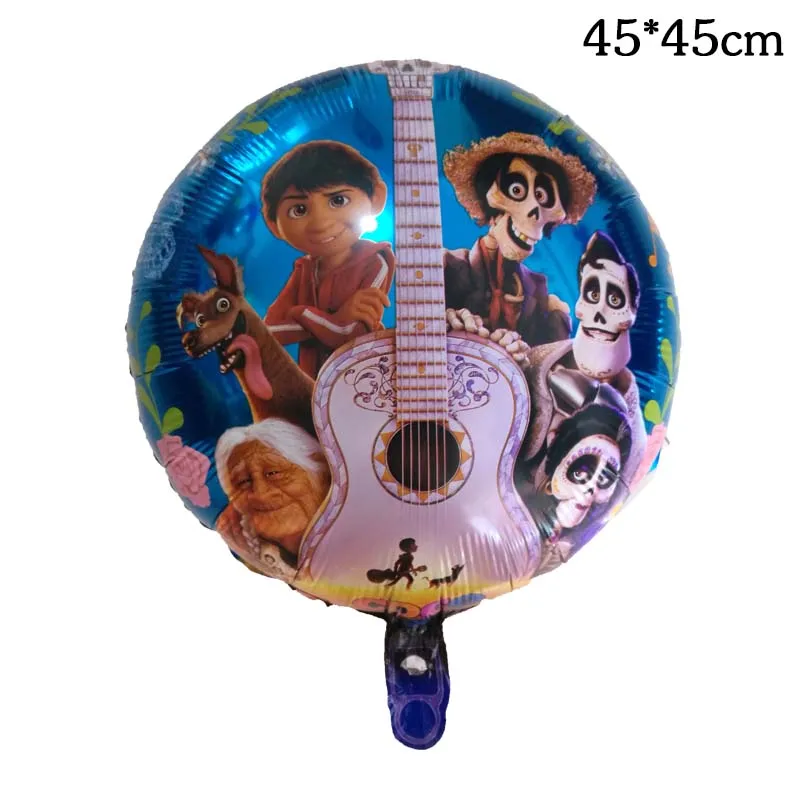 1pcs 18inch 18 дюймов Коко миг тема алюминиевый Фольга праздничные украшения из шаров воздушные шары вращаться на воздушном шаре День рождения расходные материалы - Цвет: 1pcs 18inch