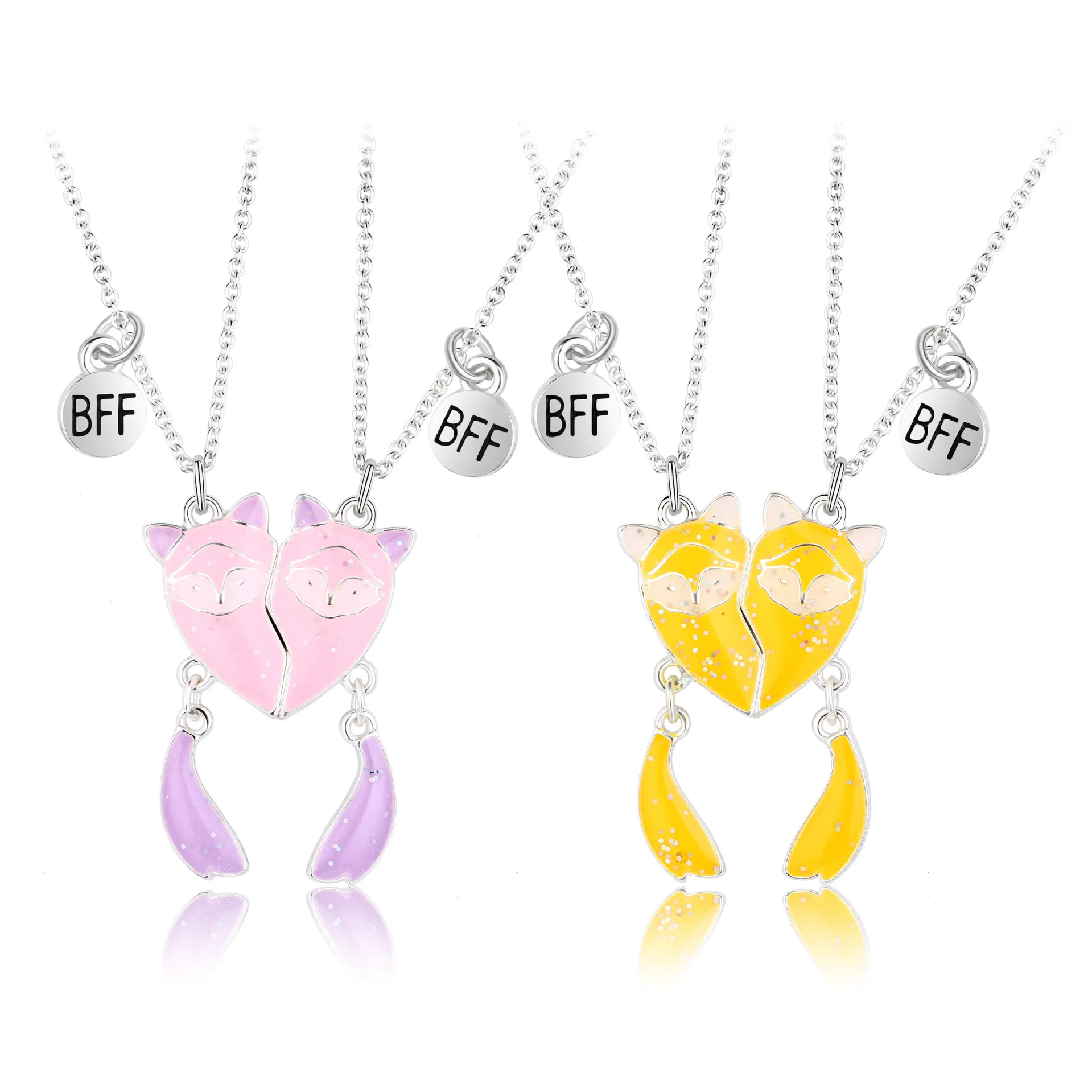 Модный новый мультяшный Детский комплект ожерелья магнитные камни Сращивание