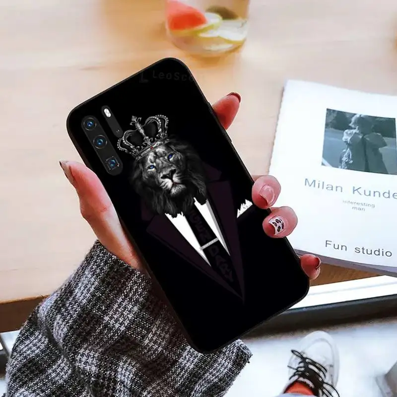 

Suit shirt tie lion crown Phone Case For Huawei honor Mate mate P 10 9X 10i 20 30 40 y7 lite pro p smart 2019