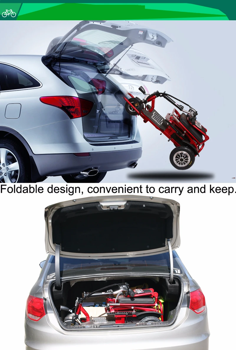 

Electric Scooter Trike Folding Lithium Battery Light Mobility Wheel Citycoco Motorcycle for Elderly Disabled Tricycle Scooter