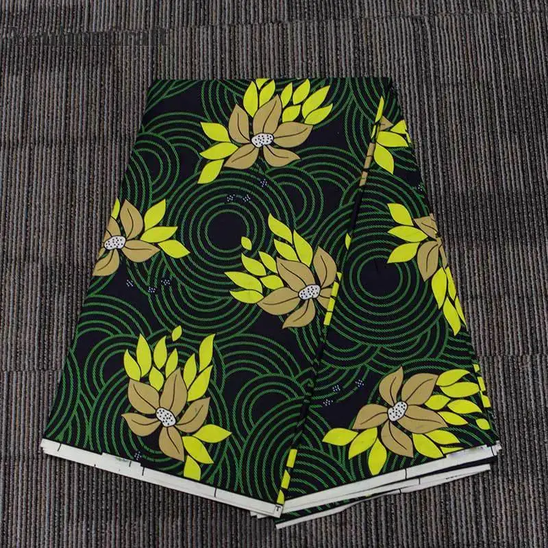 Chzimade 1 ярд Анкара африканская ткань из натурального воска с цветочным принтом