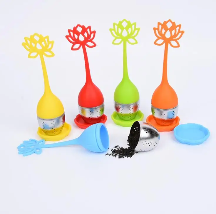 

Lotus Tea Infuser Filter Silicone Tea Strainer Teapot For Loose Leaf Herbal Filter Kitchen Tool Free Shipping SN135