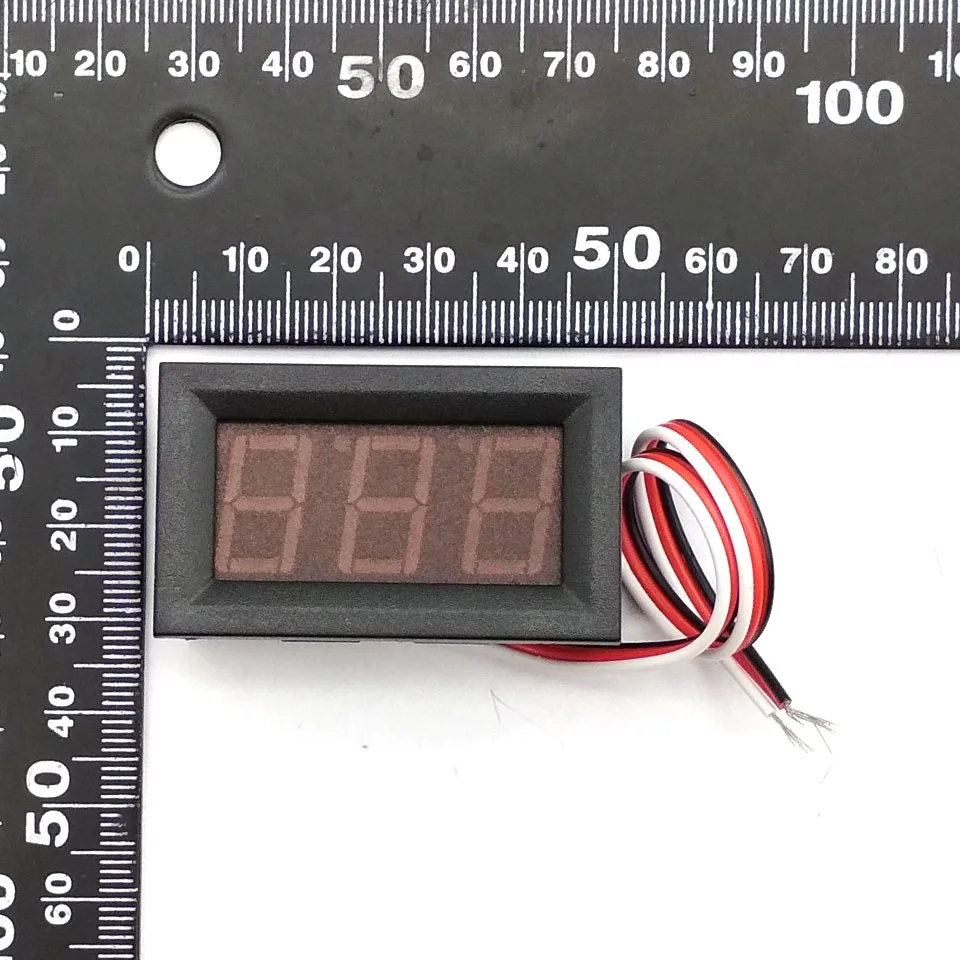 Цифровой измеритель напряжения 0 56 дюйма светодиодный дисплей 3 проводной