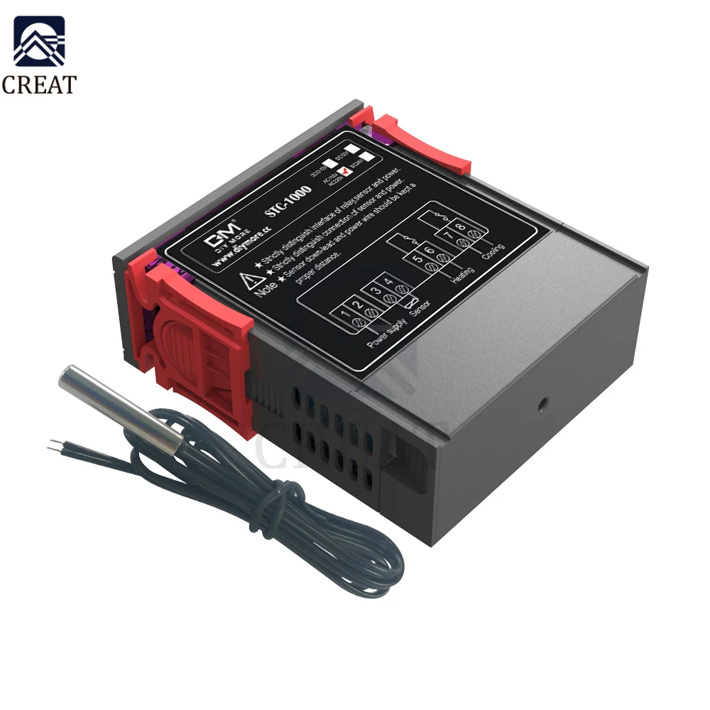 Цифровой ЖК-дисплей термостат с контролем температуры термоконтроллер датчиком