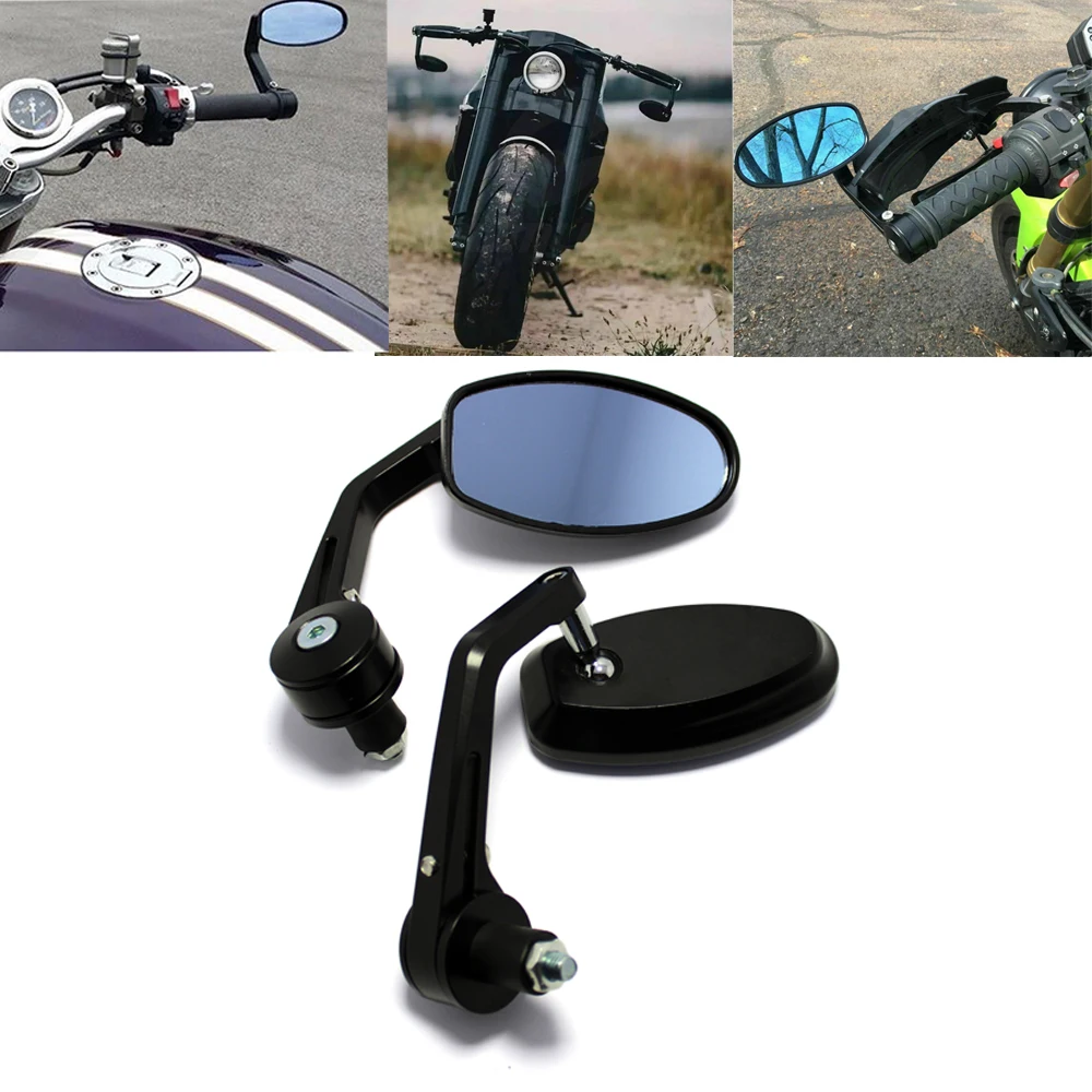 

Motorcycle 7/8" Handle Bar End Rear View Mirrors For Street bikes Sports bikes triumph triple Kawasaki Z1000 Z900 Z800 Z650 MT