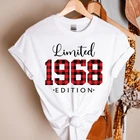 Рубашка в шотландскую клетку, рубашка с леопардовым принтом 1968, винтажная рубашка из 100% хлопка для отдыха, женская рубашка, подарок на день рождения 53rd, лето 1968