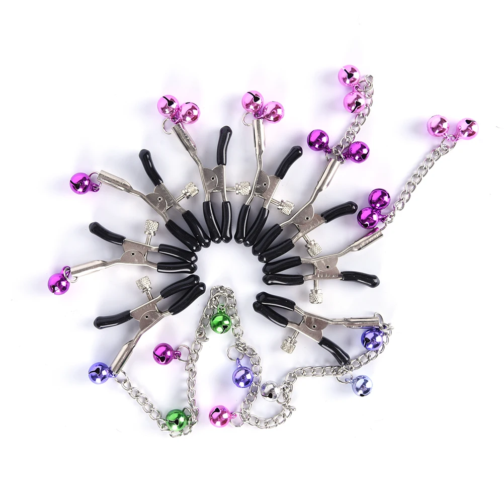 1 пара зажимов для сосков с колокольчиками 4 стиля стимулятор взрослых игр секс