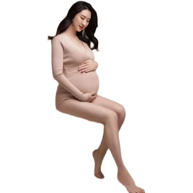 

2021 New Arrival Maternity Photography Clothing Studio Photography Black All-Match Dress Creative Maternity Photo Clothing LB865