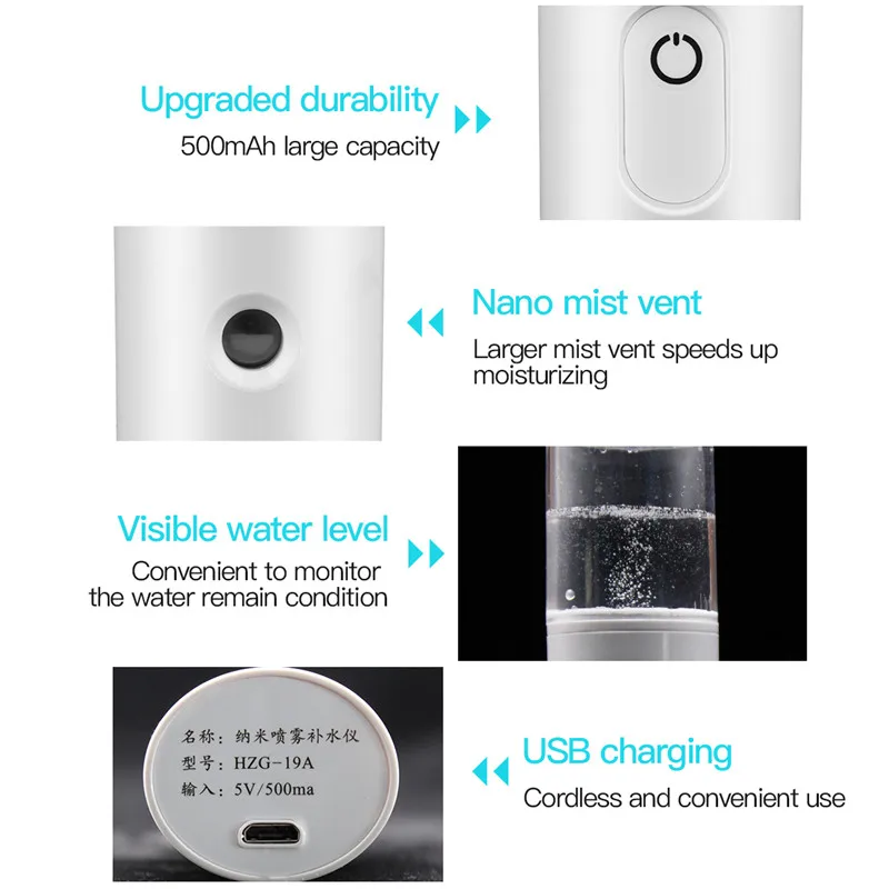 Мини портативный нано парогенератор для лица мистер ионный холодный USB