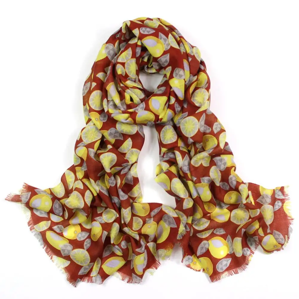 Модный зимний женский шарф 2020 тонкие шали и палантины Женский лимон хиджаб