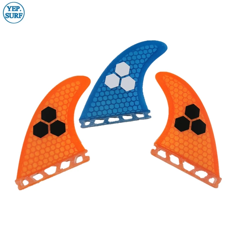 Плавники для серфинга 2 шт. в наборе оранжевые с 1 синем цвете Future G5 плавники из