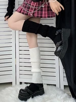 lolita leg warmers japanese women gothic long socks womens leggings gaiters knee goth socks knitted cuffs ankle boots socks
