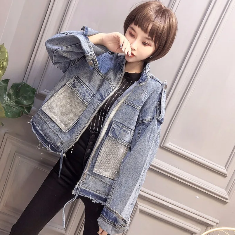 Джинсовая куртка Utumn Женская свободная базовая верхняя одежда из денима