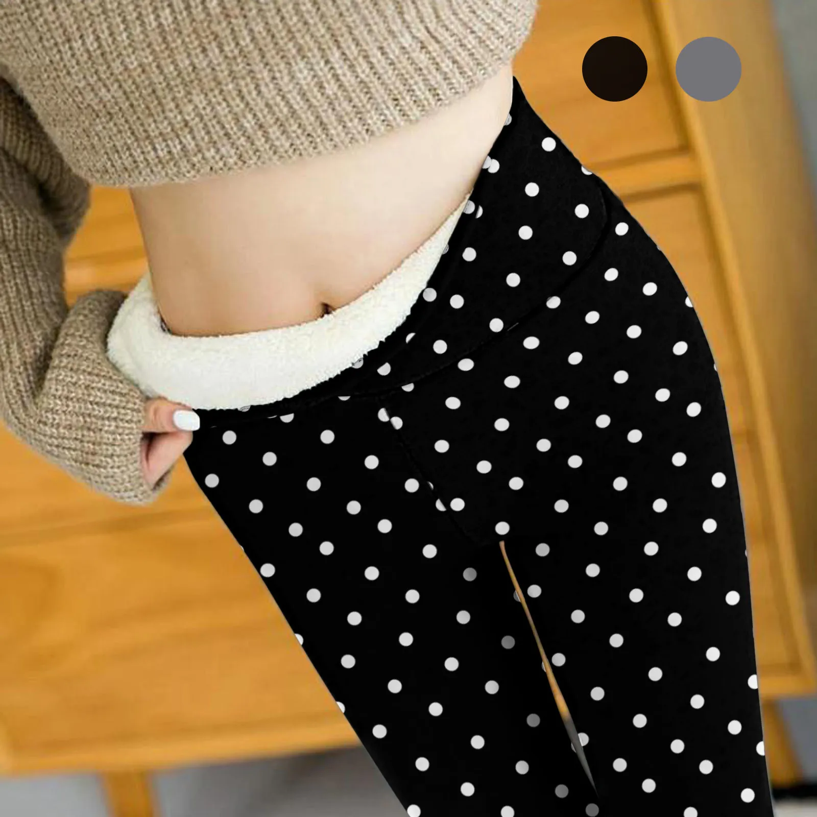 

Winter Women Leggings Oversized Casual Printed Black Leggins Mujer Thicken Warm Cashmere Skinny Pants Elastic Ladies High Waist