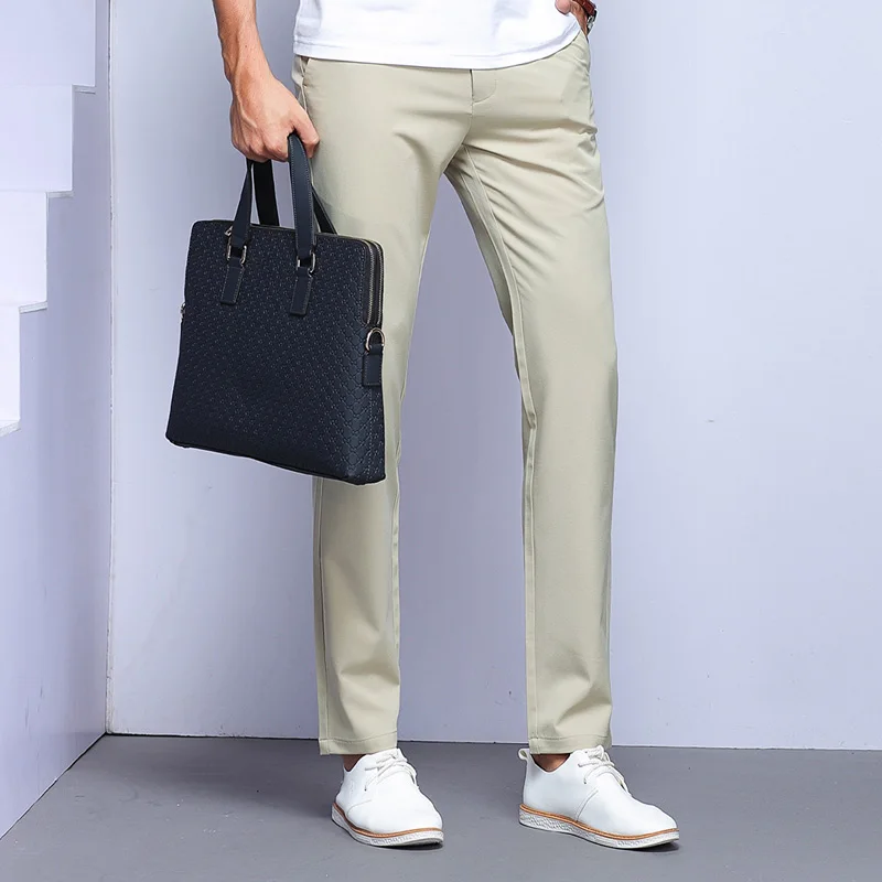 Мужские длинные брюки стрейч черные синие хаки|Повседневные брюки| |