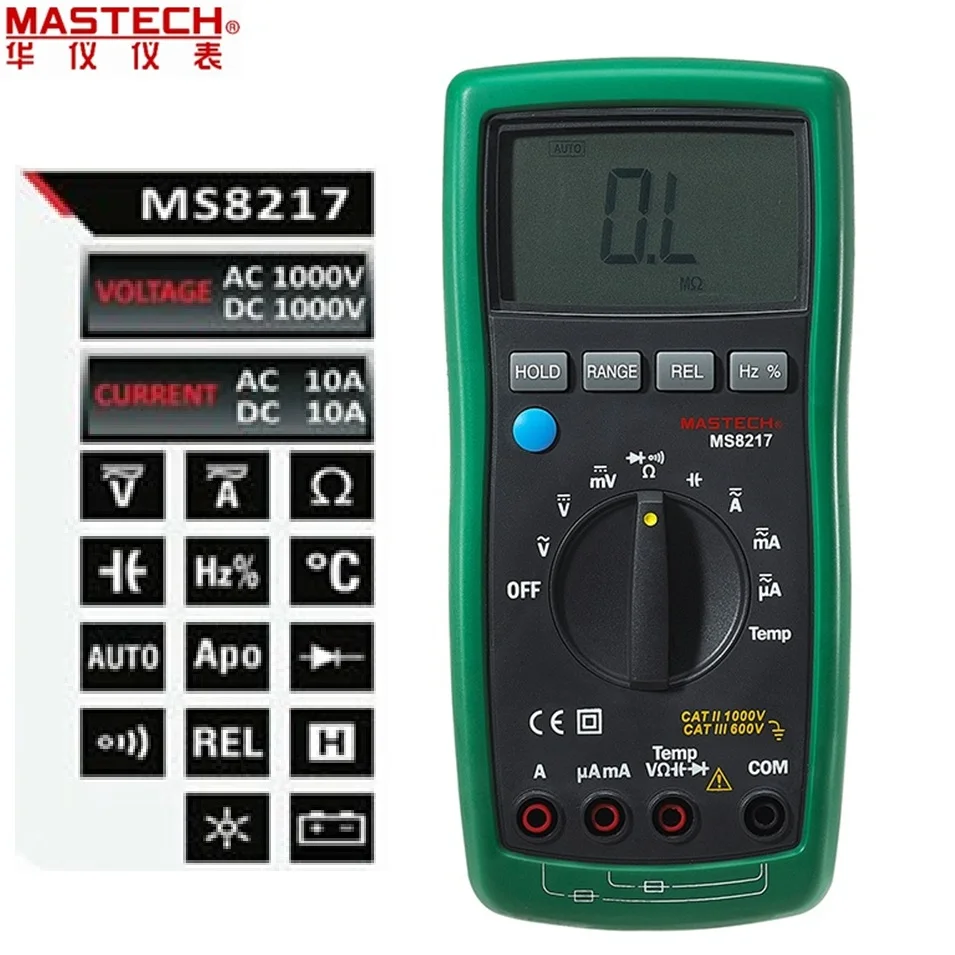 Портативный Цифровой Мультиметр MASTECH MS8217 Автоматический диапазон напряжения
