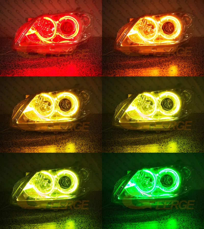 Для Toyota Aurion GSV40 2006 2007 2008 2009 CAMRY RF Bluetooth APP мульти-Цвет ультра яркий RGB светодиодный Ангельские глазки гало кольца комплект